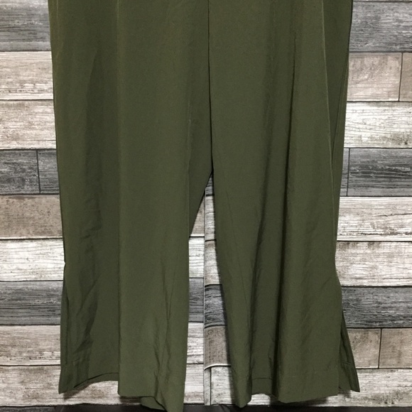 Old Navy Stretch Tech Wide Leg Pants Women’s XXL Green (Inseam 30) Split Her - Picture 6 of 10